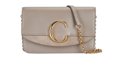 C Chain Clutch Bag, front view